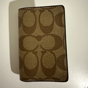 Coach Brown Monogram Card Holder
